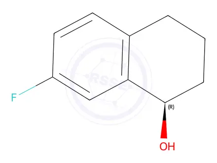 Chemical structure of (1R)-7-fluoro-1,2,3,4-tetrahydronaphthalen-1-ol