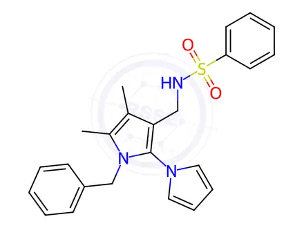 Chemical structure of N-({1'-benzyl-4',5'-dimethyl-1'H-[1,2'-bipyrrole]-3'-yl}methyl)benzenesulfonamide