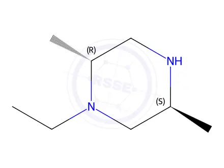 Chemical structure of PIPERAZINE, 1-ETHYL-2,5-DIMETHYL-, (2R,5S)-REL-