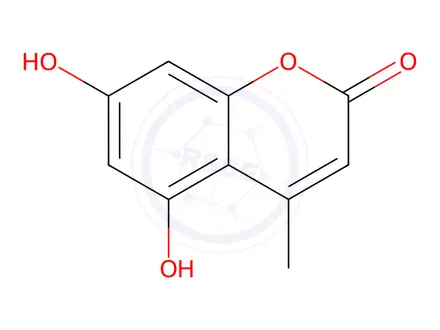 Chemical structure of Hymecromone Impurity 5; 5,7-Dihydroxy-4-methylcoumarin