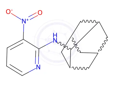 Chemical structure of N-(adamantan-2-yl)-3-nitropyridin-2-amine