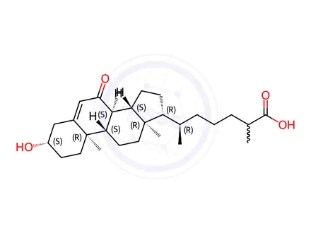 Chemical structure of 27-Carboxy-7-keto Cholesterol