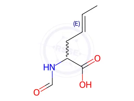 Chemical structure of 2-Formamidohex-4-enoic acid