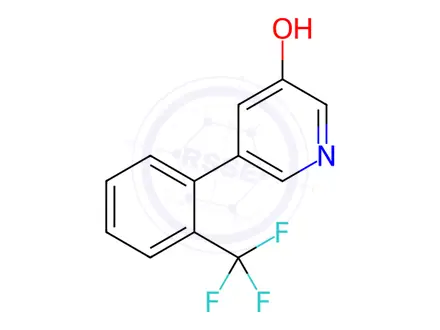 Chemical structure of 3-Hydroxy-5-(2-trifluoromethylphenyl)pyridine