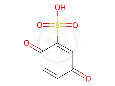 Chemical structure of 1,4-Cyclohexadiene-1-sulfonic acid, 3,6-dioxo-