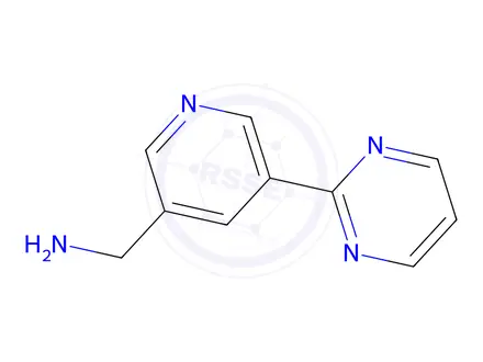 Chemical structure of (5-(Pyrimidin-2-yl)pyridin-3-yl)methanamine