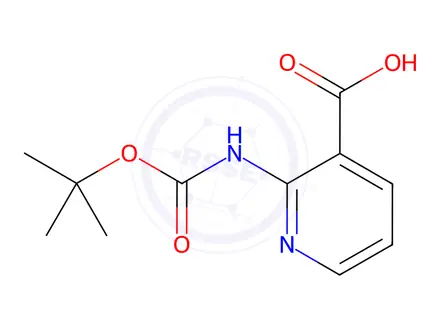 Chemical structure of 2-((tert-Butoxycarbonyl)amino)nicotinic acid