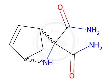 Chemical structure of 2-Azabicyclo[2.2.1]hept-5-ene-3,3-dicarboxamide(8CI)