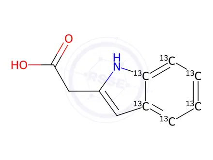 Chemical structure of Indoleacetic Acid-13C6