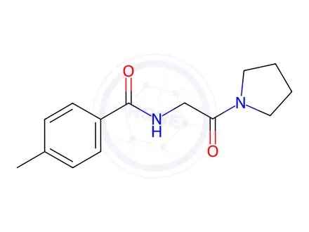 Chemical structure of Benzamide, 4-methyl-N-[2-oxo-2-(1-pyrrolidinyl)ethyl]-
