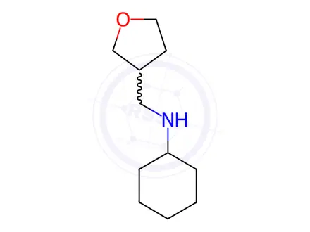 Chemical structure of N-((tetrahydrofuran-3-yl)methyl)cyclohexanamine