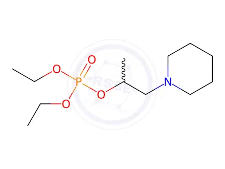 Chemical structure of Phosphoric acid 1-methyl-2-piperidinoethyldiethyl ester