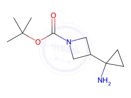 Chemical structure of tert-Butyl 3-(1-Aminocyclopropyl)azetidine-1-carboxylate