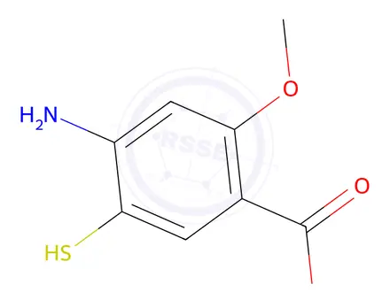 Chemical structure of 2-Methoxy-4-amino-5-mercaptobenzoic Acid