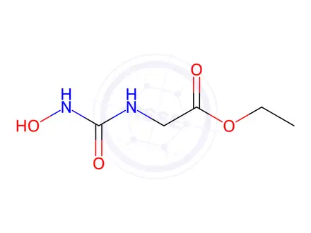 Chemical structure of Glycine, N-[(hydroxyamino)carbonyl]-, ethyl ester (9CI)
