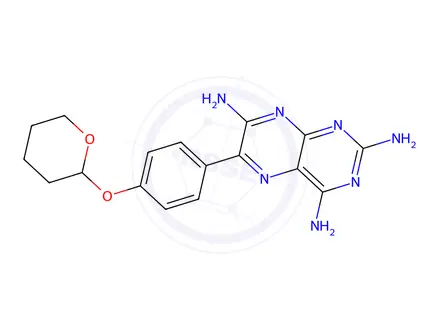 Chemical structure of Triamterene Impurity 7 (Triamterene 4-O-Tetrahydropyranyl)