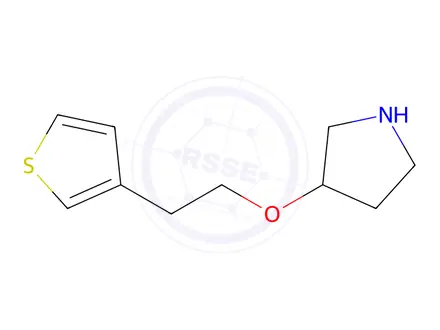 Chemical structure of 3-(2-(Thiophen-3-yl)ethoxy)pyrrolidine
