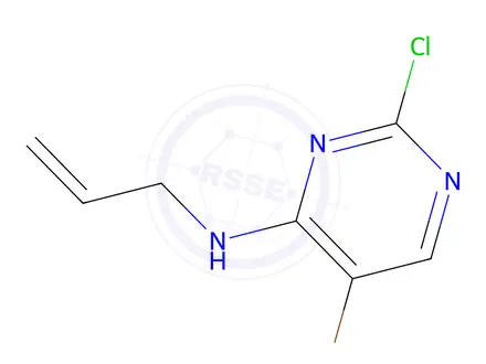 Chemical structure of 5-Bromo-2-chloro-N-(prop-2-en-1-yl)pyrimidin-4-amine