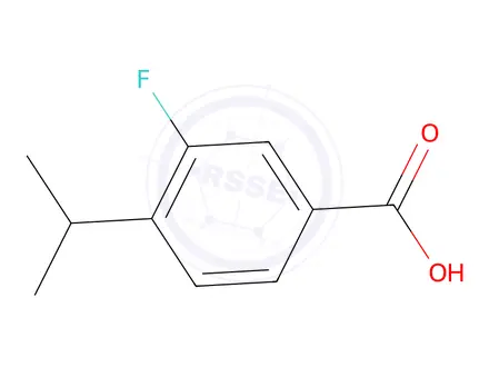 Chemical structure of 3-Fluoro-4-(propan-2-yl)benzoic acid