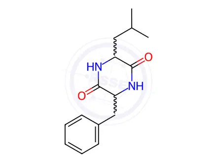 Chemical structure of Cyclo(Phe-Leu)