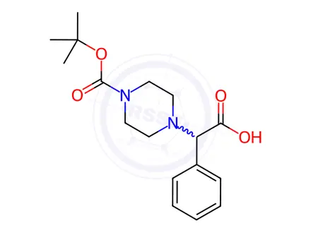 Chemical structure of 2-(4-Boc-piperazinyl)-2-phenylacetic acid