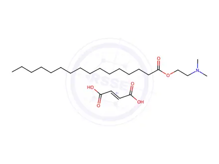 Chemical structure of Hexadecanoic acid, 2-(dimethylamino)ethyl ester, (Z)-2-butenedioate (1:1)