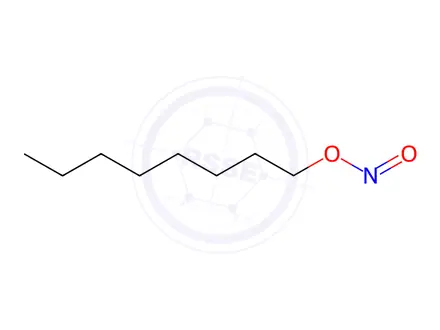 Chemical structure of octyl nitrite