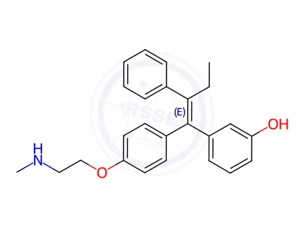 Chemical structure of N-Desmethyl Droloxifene (contains up to 5% Z isomer)
