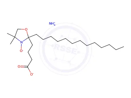 Chemical structure of 5-DOXYL Stearic acid, ammonium salt