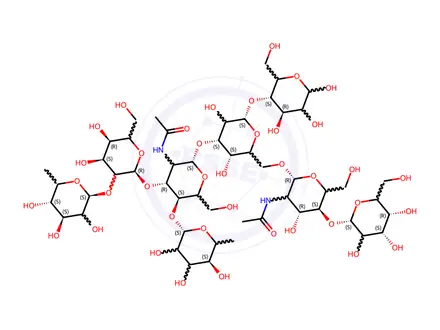 Chemical structure of Difucosyllacto-N-hexaose c