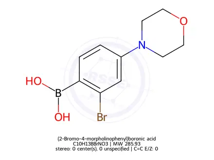 Chemical structure of (2-Bromo-4-morpholinophenyl)boronic acid