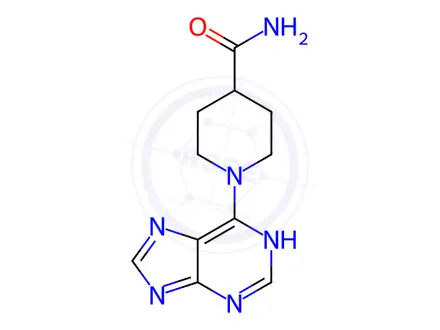 Chemical structure of 1-(1H-Purin-6-yl)piperidine-4-carboxamide