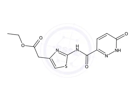 Chemical structure of Ethyl 2-(2-(6-oxo-1,6-dihydropyridazine-3-carboxamido)thiazol-4-yl)acetate