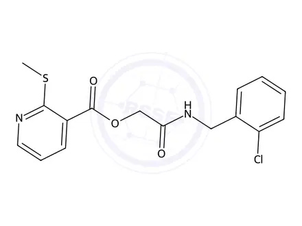 Chemical structure of 2-((2-Chlorobenzyl)amino)-2-oxoethyl 2-(methylthio)nicotinate