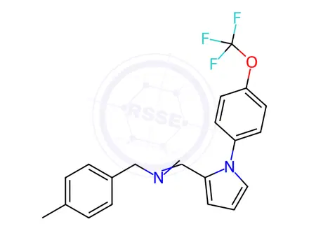 Chemical structure of N-(4-methylbenzyl)-1-(1-(4-(trifluoromethoxy)phenyl)-1H-pyrrol-2-yl)methanimine