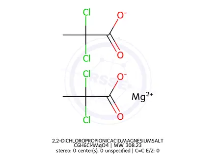 Chemical structure of 2,2-DICHLOROPROPIONICACID,MAGNESIUMSALT