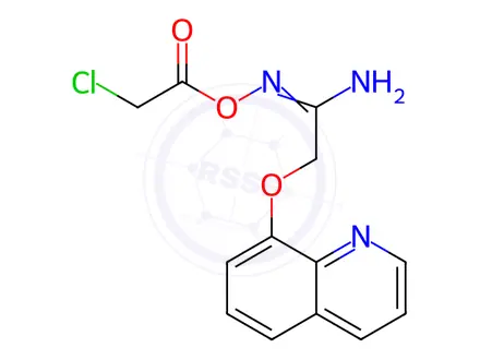 Chemical structure of N-(2-Chloroacetoxy)-2-(quinolin-8-yloxy)acetimidamide
