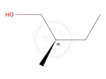 Chemical structure of (R)-2-Methylbutanol