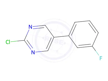 Chemical structure of 2-Chloro-5-(3-fluorophenyl)pyrimidine