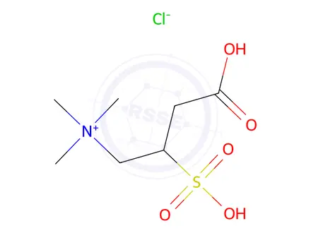 Chemical structure of 3-carboxy-N,N,N-trimethyl-2-sulfopropan-1-aminium chloride