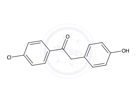 Chemical structure of 1-(4-Chlorophenyl)-2-(4-hydroxyphenyl)ethanone