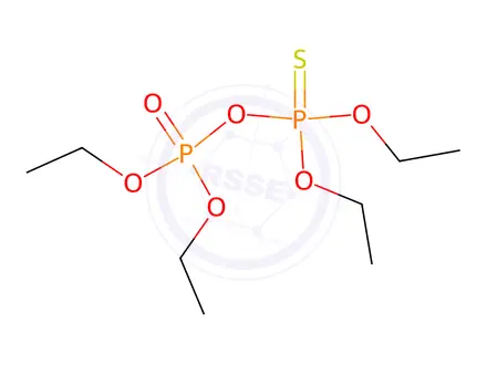 Chemical structure of O,S-TEPP