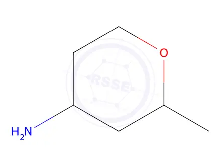 Chemical structure of 2H-Pyran-4-amine, tetrahydro-2-methyl-, (2S)-