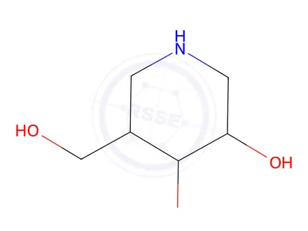 Chemical structure of 5-(Hydroxymethyl)piperidine-3,4-diol