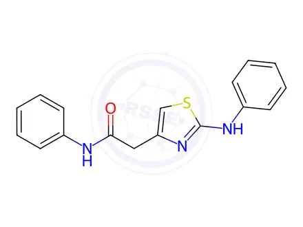 Chemical structure of N-phenyl-2-(2-(phenylamino)thiazol-4-yl)acetamide