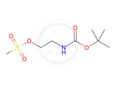 Chemical structure of 2-((Tert-Butoxycarbonyl)Amino)Ethyl Methanesulfonate