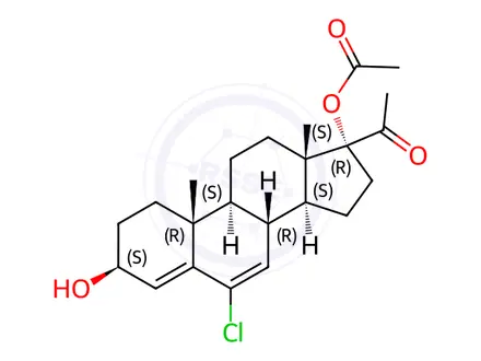 Chemical structure of Chlormadinone acetate Impurity 13