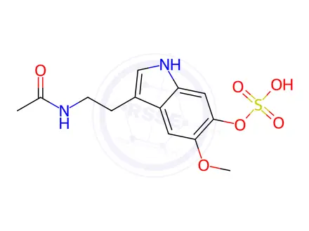 Chemical structure of Melatonin Impurity 2 Monomer (6-Sulfatoxy Melatonint)