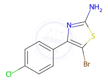 Chemical structure of 5-BroMo-4-(4-chlorophenyl)thiazol-2-aMine