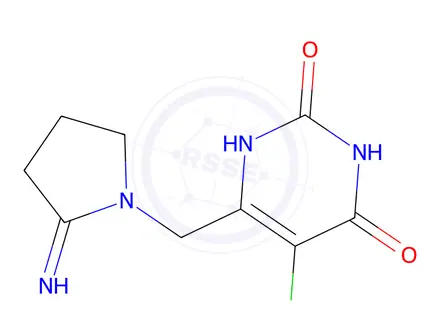 Chemical structure of 5-Chloro-6-((2-iminopyrrolidin-1-yl)methyl)pyrimidine-2,4(1H,3H)-dione
